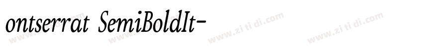 ontserrat SemiBoldIt字体转换